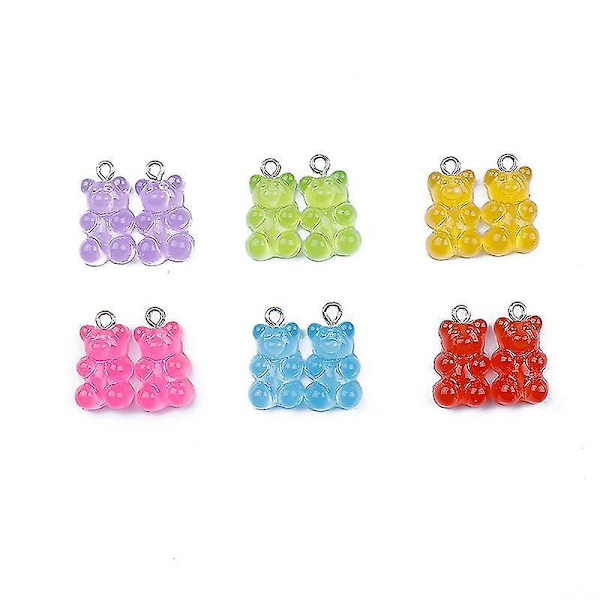 Gör-det-själv-förpackade Resin Bear Smycken Tillbehör Set