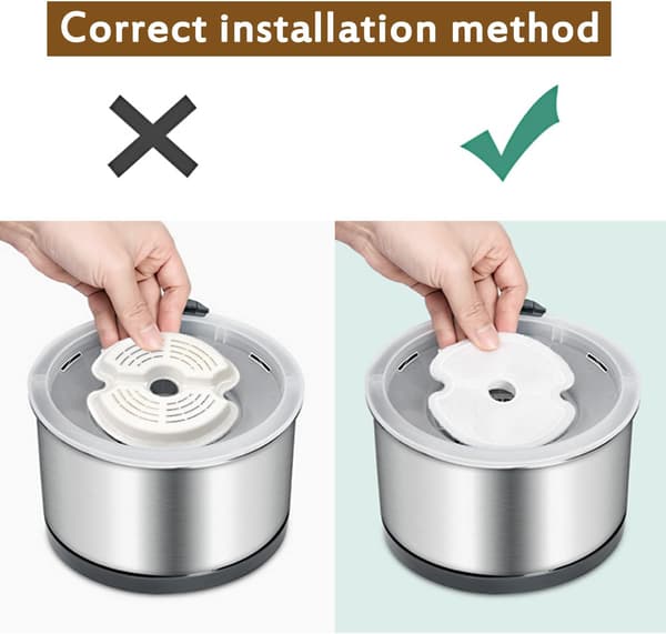 Automatisk springvand (Y-10) til udskiftningsfilter til kæledyr (filter 4-pak)