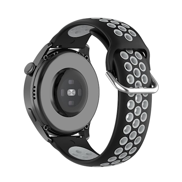Dubbelfärgat metallspänne justerbart silikonklockarmband 22mm för Huawei Watch 3/Watch 3 Pro Multicolor A