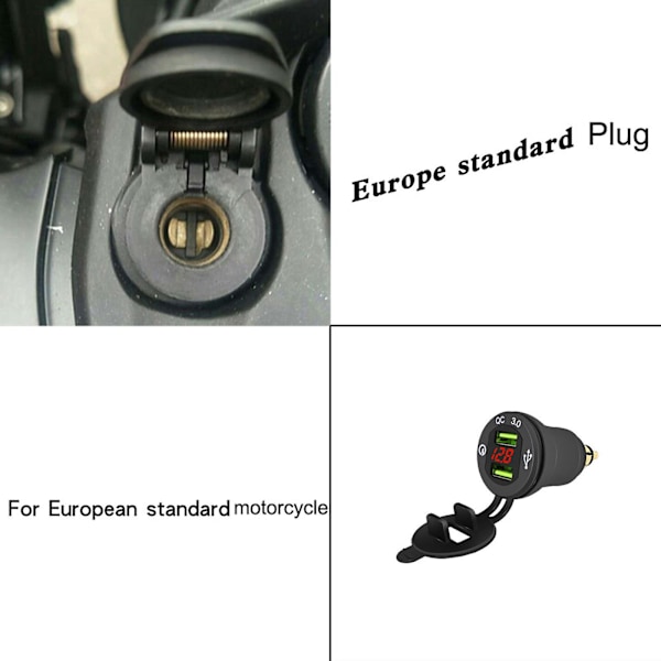 12v-24v DIY USB-portin ulostulo DIN-laturiliitäntä Tigerille Ducati-moottoripyörälle 3