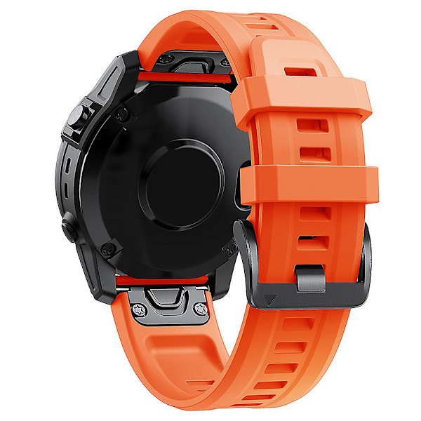 KLB-LWGJ-001 För Garmin Fenix 7 / 7 Pro Remband QuickFit 22mm Silikon Armband Orange