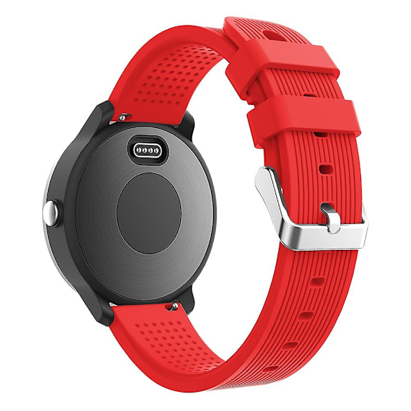 20mm Striper Tekstur Silikon Rem for Garmin Vivoactive 3 Justerbar Remstropp Red E Garmin Vivoactive 3