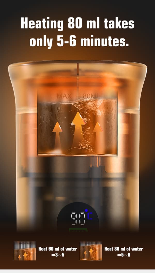 3-i-1 Bärbar Kapsel-Espressomaskin med Digital Display (Silver) Silver