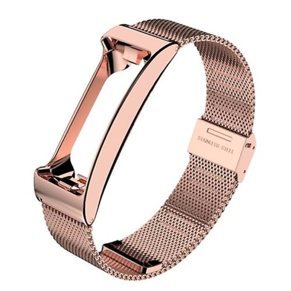Til Fitbit Inspire Hr Mijobs Milan Buckle rustfrit stål urbånd VFC Rose Red
