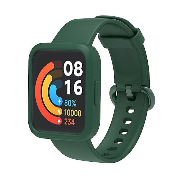 Til Xiaomi Redmi Watch 2mi Watch 2 Lite Watch Band Rem + Watch Case - Elfenbenshvid/Elfenbenshvid Green D Xiaomi Redmi Watch 2