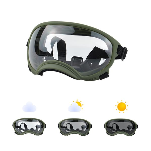 Hundebriller, UV 400-beskyttelse til små hunde (Armygrøn)