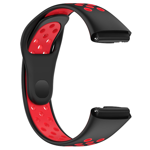 För Xiaomi Redmi Watch 3 Lite / Watch 3 Active Tvåfärgade klockarmband i silikon med snabbkoppling Black Red