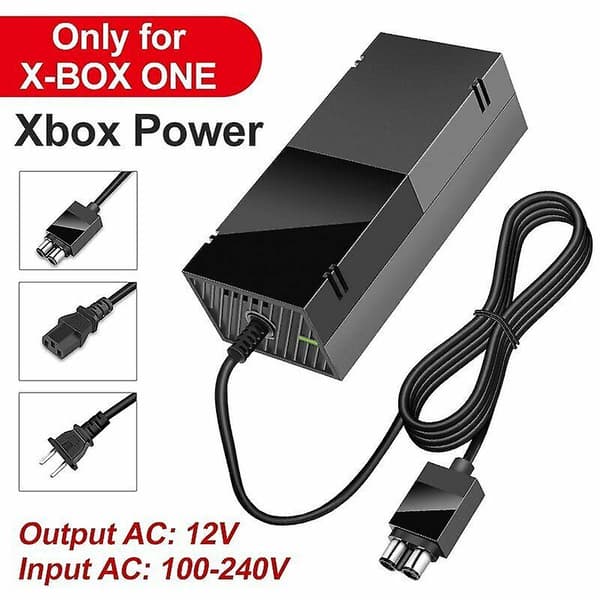 Power AC Adapter Sladd Kabel Brick Passar för Microsoft Xbox One-konsol