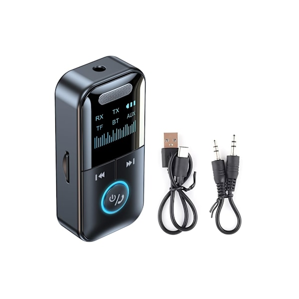Langaton Bluetooth 5.4 Äänenvastaanotin 4 in 1 Bluetooth Audio -sovitin kotikaiuttimille (Musta)