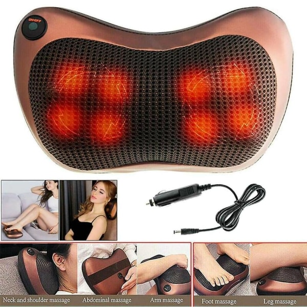 Massagekudde Massager Shiatsu Bekväm Nacke Axel Auto Infraröd Värme