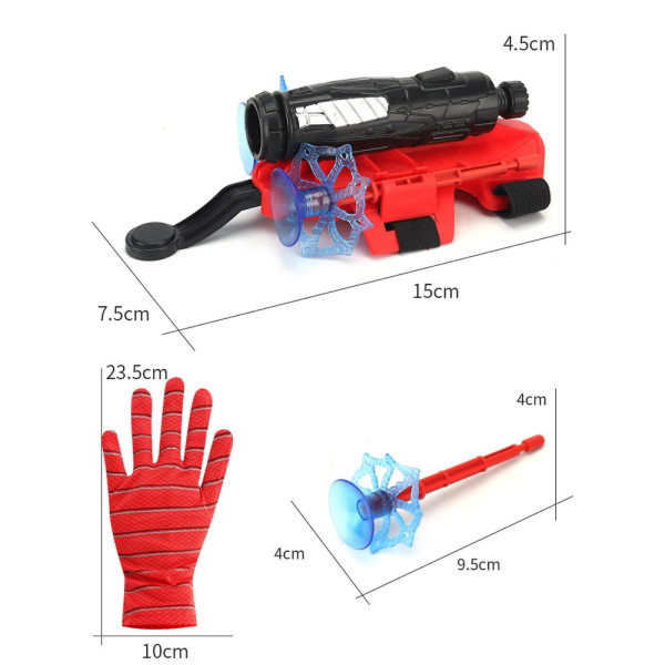 Spider Gloves Man Web Shooter For Børn, Launcher Spider Kids Plast Cosplay Handske Helt Film Dekorer Børn Sjovt pædagogisk legetøj