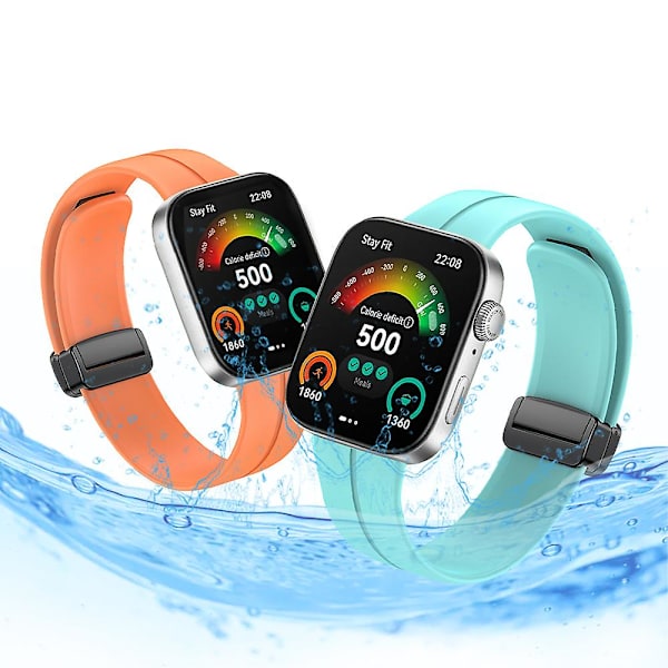 Til Huawei Watch Fit 3 Silikonerem Magnet Foldespænde Urrem Starlight