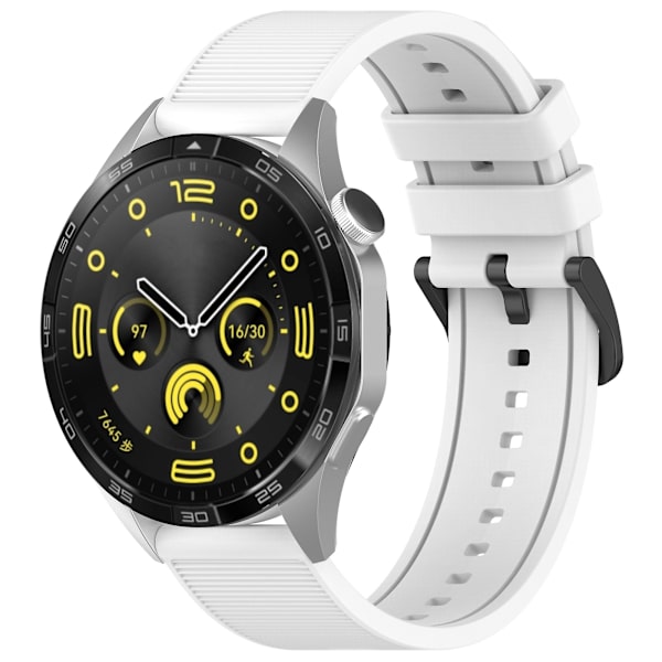 Huawei Watch GT 4 / Garmin Venu 2 -älykellolle 22 mm:n pehmeä silikoniranneke White