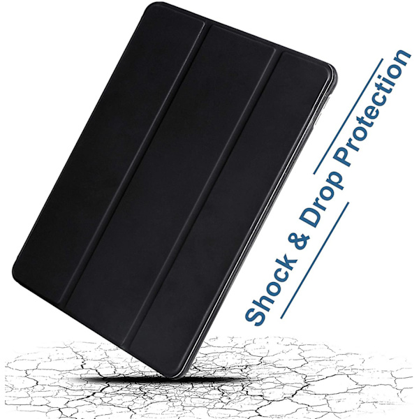 Ipad Air 4 case 10,9 tuumaa kynätelineellä, automaattinen herätys/nukkuminen Black