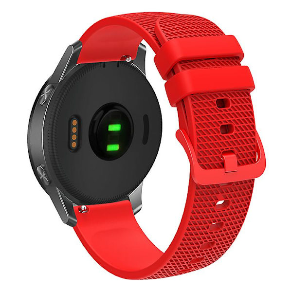 20mm Rutigt Mönster Sportband Silikon Klockarmband För Garmin Vivomove 3 / Garminmove 3 Red