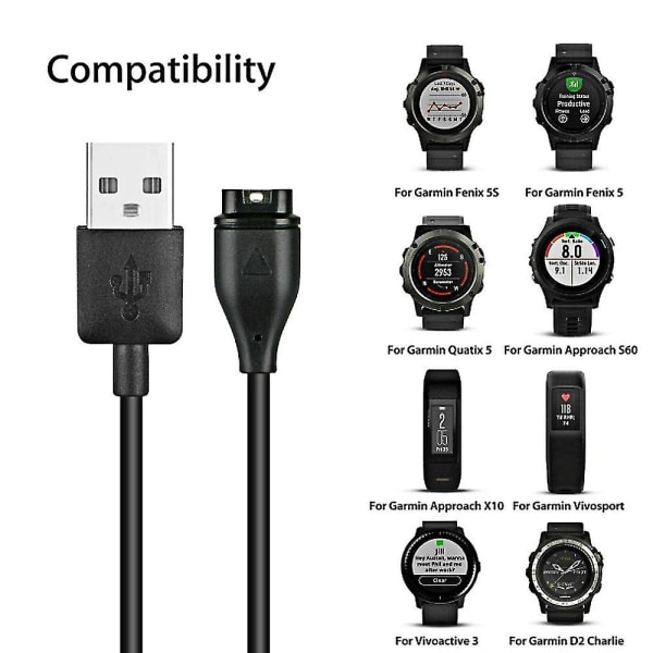 Garmin klokke universallader (kompatibel med flere modeller)