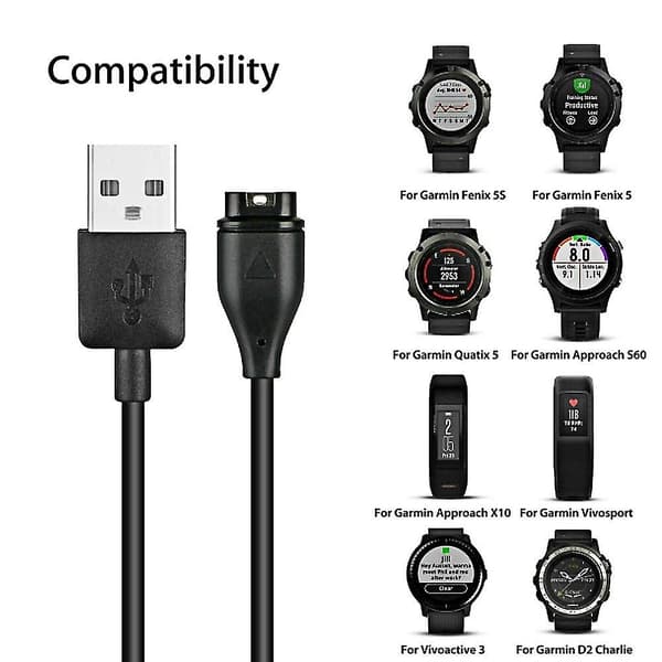 Garmin ur universaloplader (kompatibel med flere modeller)