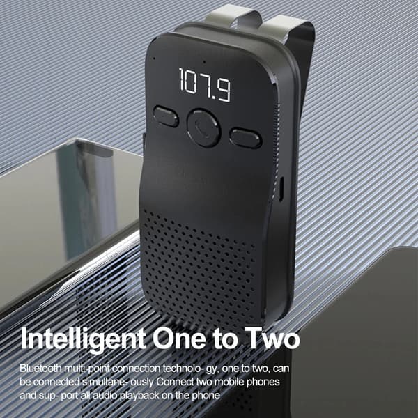 Bilhögtalartelefon, Solskydd Bluetooth 4.2 Hands Free Audio Kit D