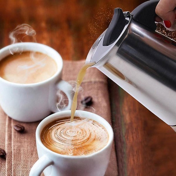 2/4/6/9 kopper kaffekande i rustfrit stål Mokka Espresso Latte komfurfilter Moka kaffemaskine Kaffekande til køkken Wf1111 300ML