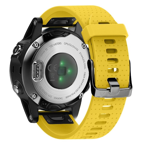 KLB-YDGJ-001 För Garmin Fenix 7S / Fenix 7S Pro Klockarmband 20mm Punkt Textur Silikon Armband Yellow