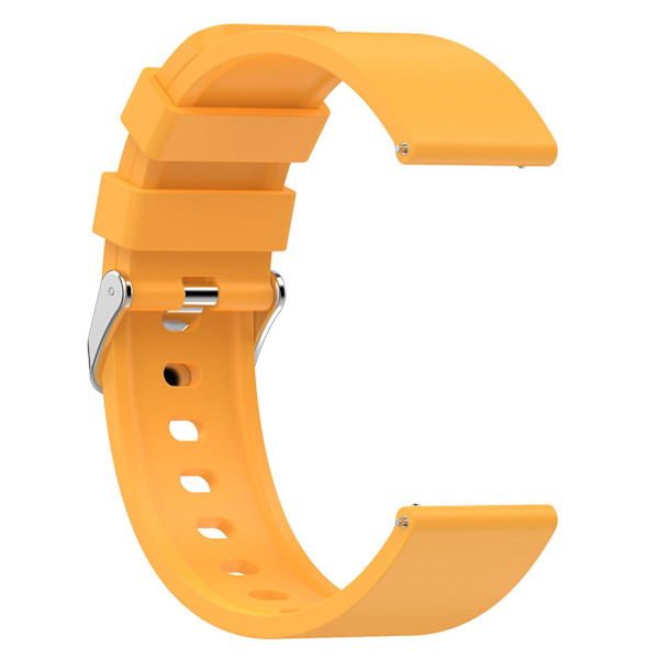 Silikonklockarmband för Garmin Venu/Venu 2 Plus/Venu Sq/Venu Sq 2, 20 mm klockarmband med spänne i rostfritt stål Yellow
