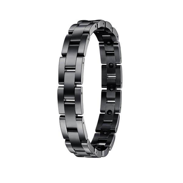 Armbånd for titan rustfritt stål magnetisk terapi (svart)
