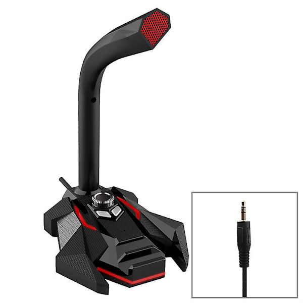 Gk Desktop 3,5 mm stik Dual Mic kondensatormikrofon Red