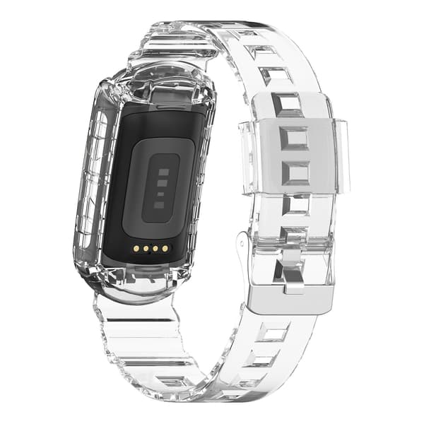 Silikon One Body Armor klockarmband för Fitbit Charge 4 SE Transparent