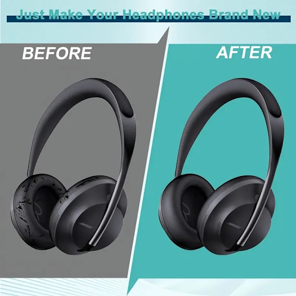 Ersättningsöronkuddar för Bose Noise Cancelling Headphones 700 (Nc700) - Mjukt PU-läder (Svart)