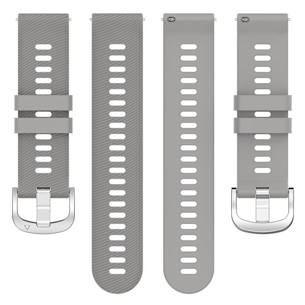 Silikonarmband för Garmin VivoMove Trend / Venu Sq 2, 20 mm, med korsränder Light Grey