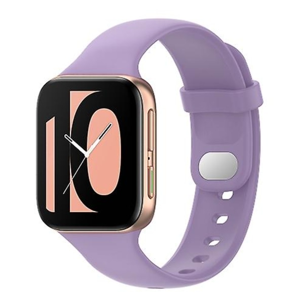 Til Oppo Watch 41mm Silikone Watch Band RBQ Light Purple