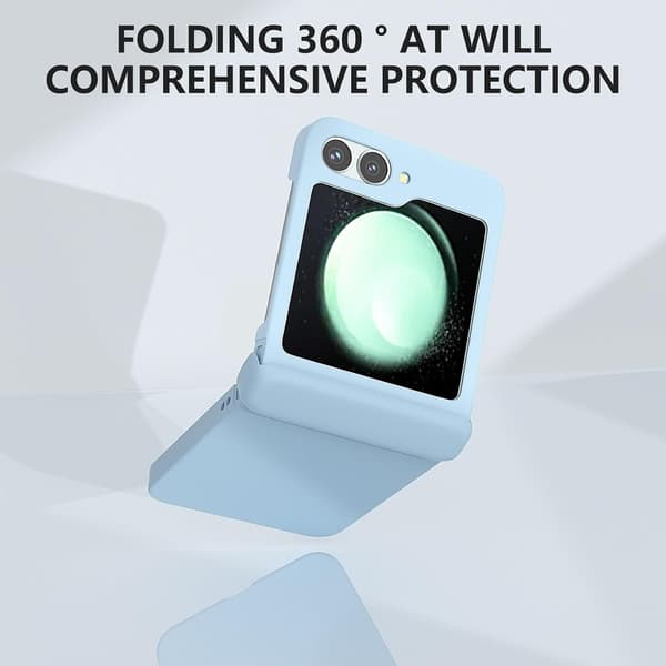 Etui til Samsung Galaxy Z Flip 6, hengselbeskyttelse Light Blue