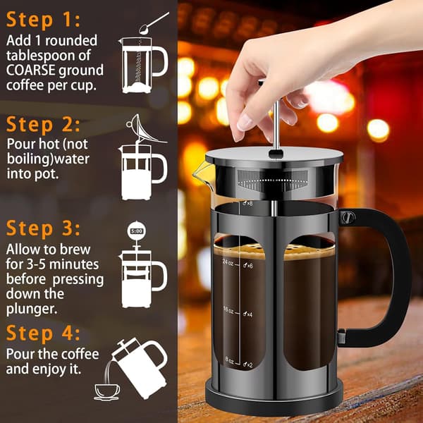 Kaffetrakter French Press 34Oz Black