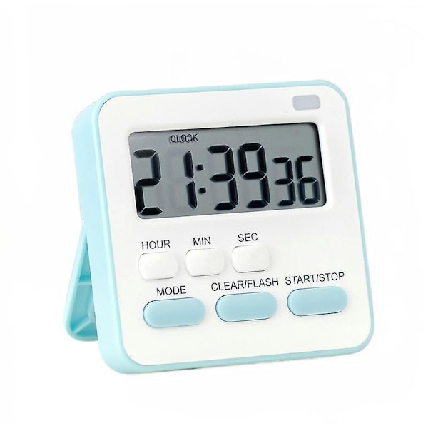 Kökstimer Äggtimer Med Klocka Digital Timer Stoppur Med LCD Högt Alarm