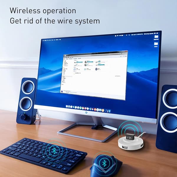 Bluetooth USB-mottaker Bluetooth-adapter 5.1 EDR for PC, trådløs dongle-mottaker