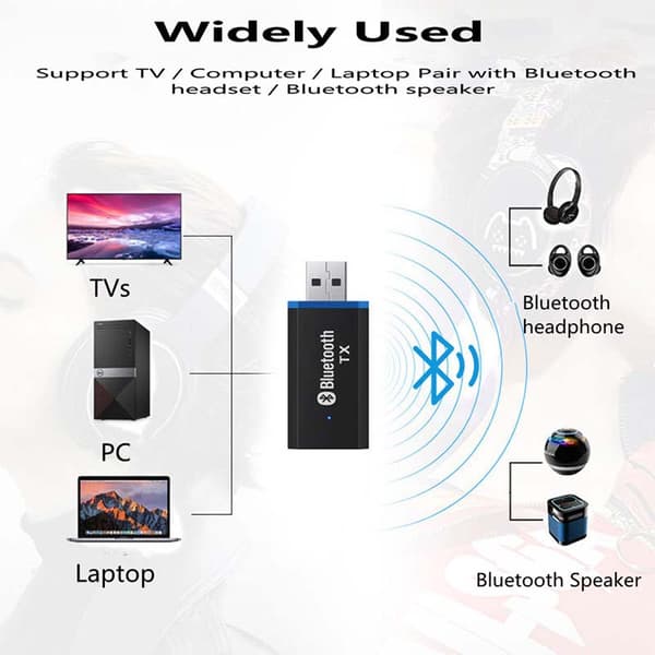 Bluetooth-vastaanotin USB Bluetooth 5.0 -lähetinsovitin 3,5 mm Aux-stereoliitin