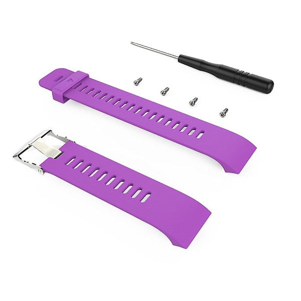 Til Garmin Forerunner 30 / 35 Silikonurrem (Blå) Purple
