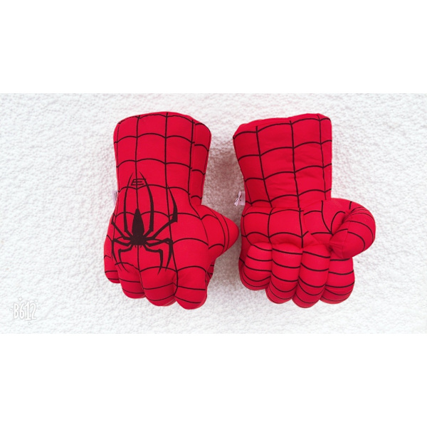 Hulk Spider-man Plysch Boxningshandske Rekvisita Barnleksaker Present Black spider 01 (single price) Left hand only