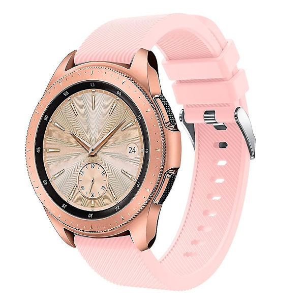Twill-kuvioitu silikoniranneke Samsung Galaxy Watch 42mm -kelloon Pink D Samsung Galaxy Watch 4