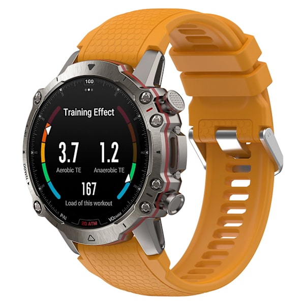 Silikoneurrem til Garmin MARQ/Approach S62/S60, udskiftningsurrem med honeycomb-tekstur Yellow