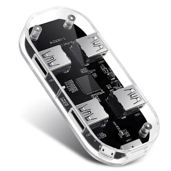 Usb Hub Multiport Adapter, 4 Portar Helt Transparent Usb 3.0 Hub