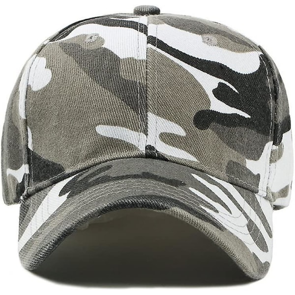 Baseball Camo Cap, Naamiointi Kalastus Metsästys Hattu Unisex Säädettävä Urheilu Baseball Cap White