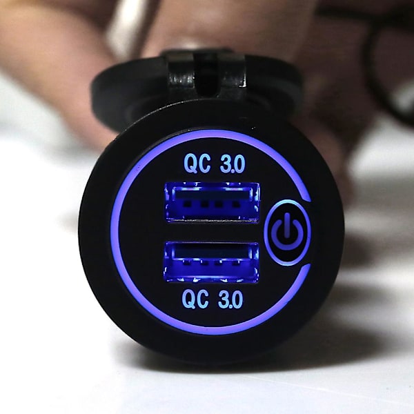 Usb-uttak Dual Quick Charge 3.0 Usb-billader Usb-strømuttak Red