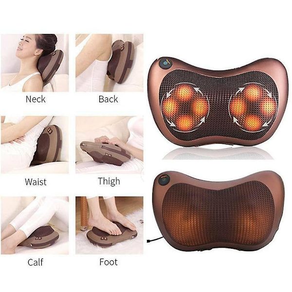 Massagekudde Massager Shiatsu Bekväm Nacke Axel Auto Infraröd Värme