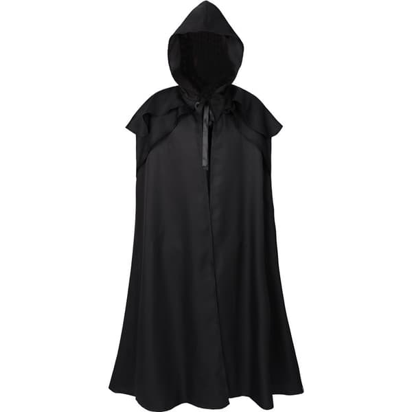 Hettekåpe Kappe Solid Lang Kappe Roll Cosplay Black 2XL
