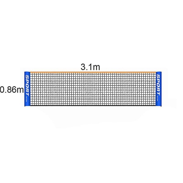 Bærbar sammenleggbar Enkel 3m 4m 5m 6m Tennisnett Badmintonnett 6m