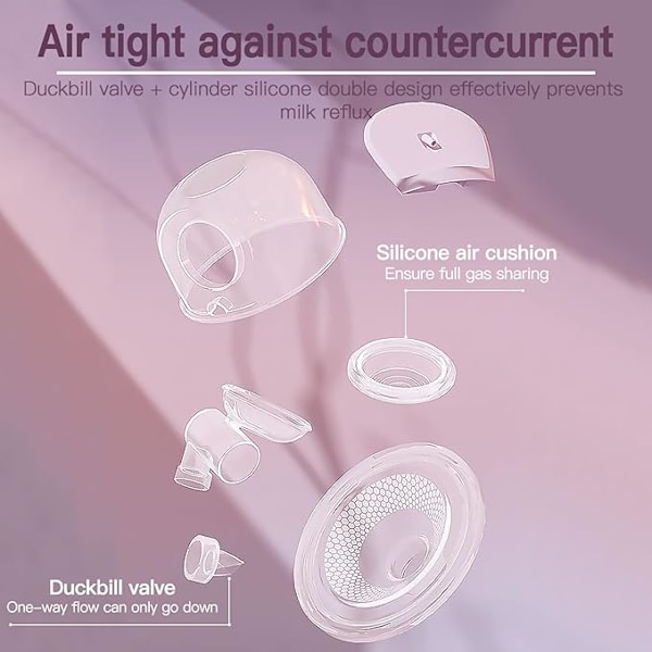 Käyttökelpoiset sähköiset rintapumppaimet, handsfree-rintapumppu, BPA-vapaa, 3 tilaa, vaaleanpunainen