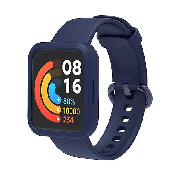 Til Xiaomi Redmi Watch 2mi Watch 2 Lite Watch Band Rem + Watch Case - Elfenbenshvid/Elfenbenshvid Ocean blue E Xiaomi Redmi Watch 2