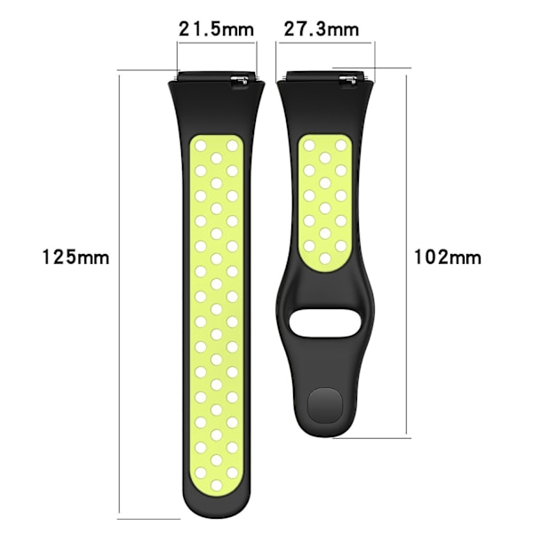 For Xiaomi Redmi Watch 3 Lite/Watch 3 Active Bicolor Watch Bands Silikone Hurtigudløselig Udskiftning Black A Xiaomi Redmi 3