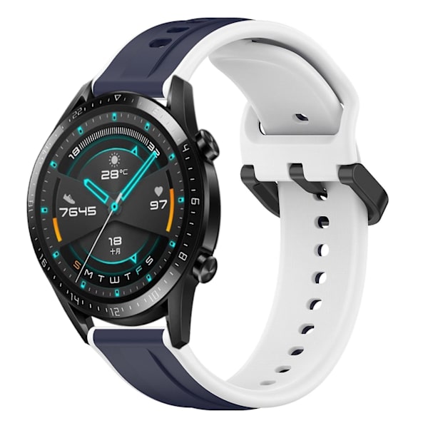 Konvex Loop Silikonrem för Huawei Watch GT2 42mm Midnight Blue White